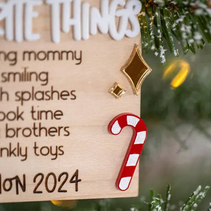 Few Of My Favorite Things Ornament, Personalized Kids Keepsake Ornament