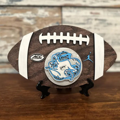 3D College Wooden Football