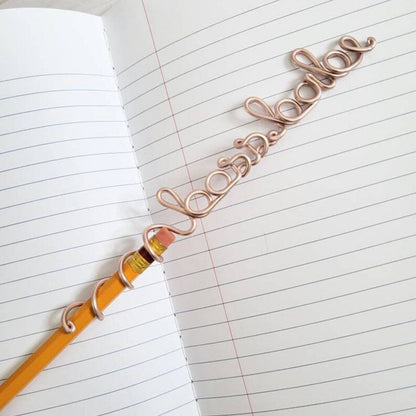 Personalized Wire Pencil Topper, Valentine's Day Gift