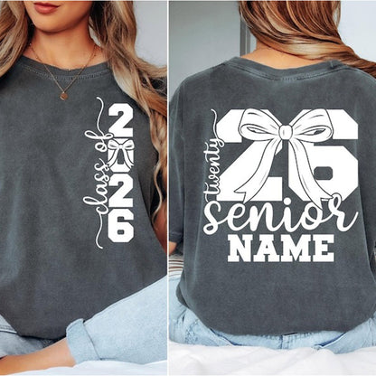 Comfort Colors Senior 2026 Custom Name Shirt Graduation Gift