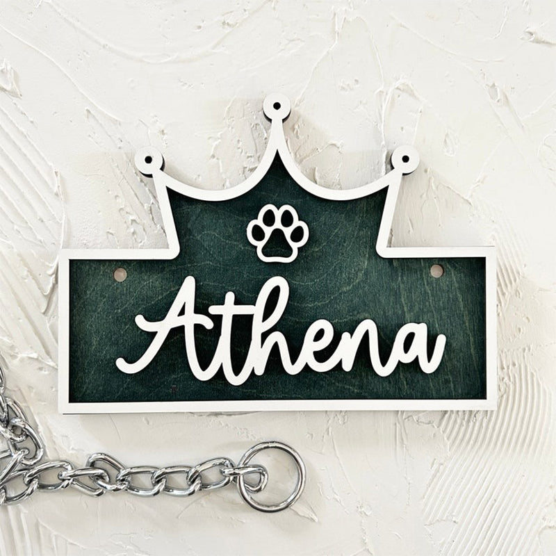 Personalized Crate Sign, Custom Dog Decor