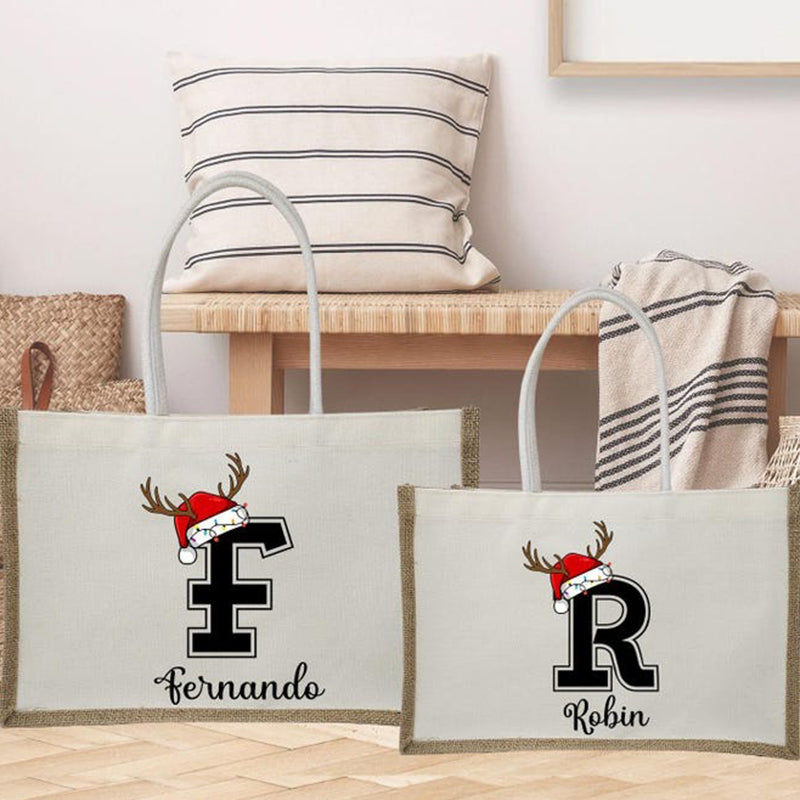 Christmas Custom Letter Bag, Bulk Gifts, Xmas Gifts, Christmas Tote Bag