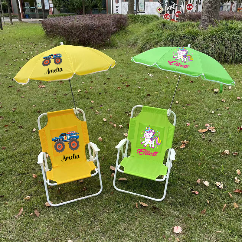 Monogrammed Kid's Beach Chair w/ umbrella Monogrammed chair