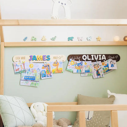 Look What I Made Sign Personalized Art Display For Kids Wall Nursery Decor
