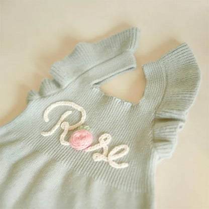 Baby Romper Embroidered| 1st Birthday Outfit Girl Baby Name