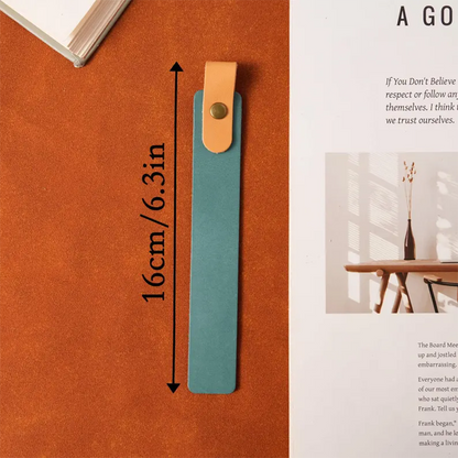 Personalized Leather Bookmark: Custom Engraved Full-Grain Italian Leather