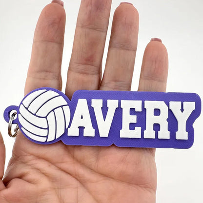 Personalized Soprt Name Tag Keychain