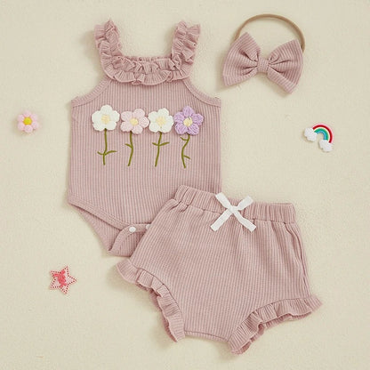 Girls Summer Floral Set