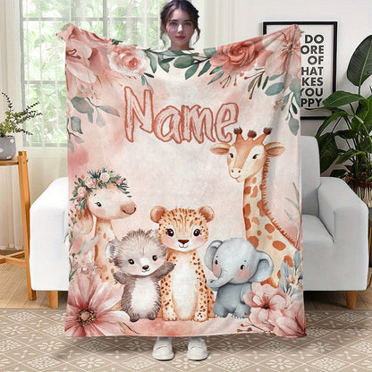 Custom Name Animal Blanket