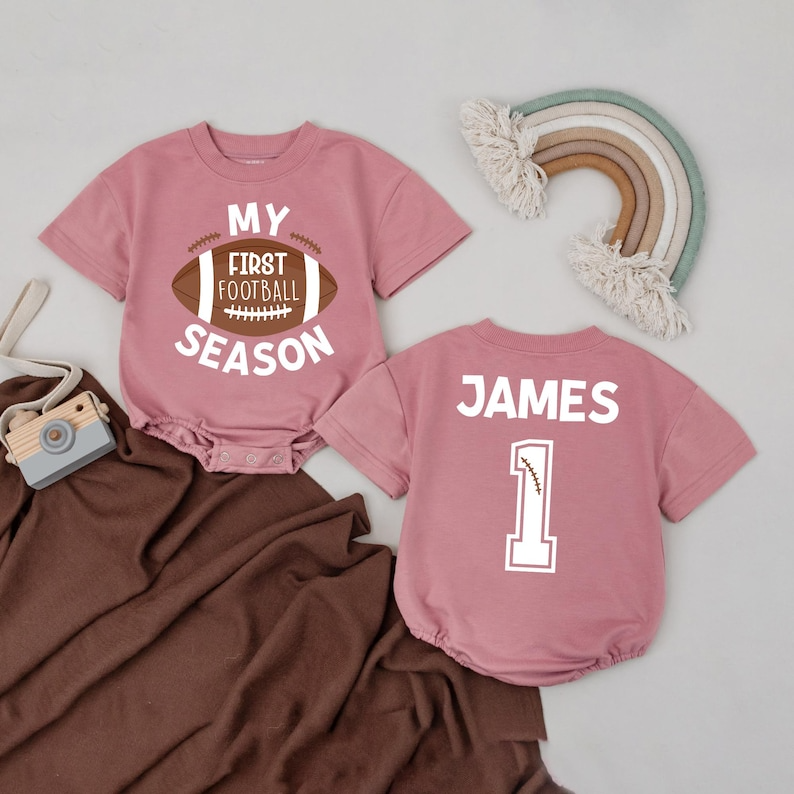 Personalized Game Day Outfit,My First Football Season Romper