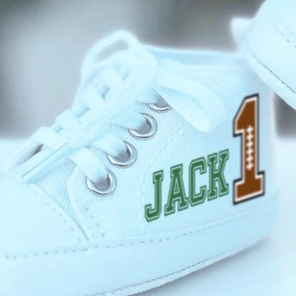 Custom Rookie Of The Year 1st Birthday Boy Shoes Baseball football Basketball Baby Shoes