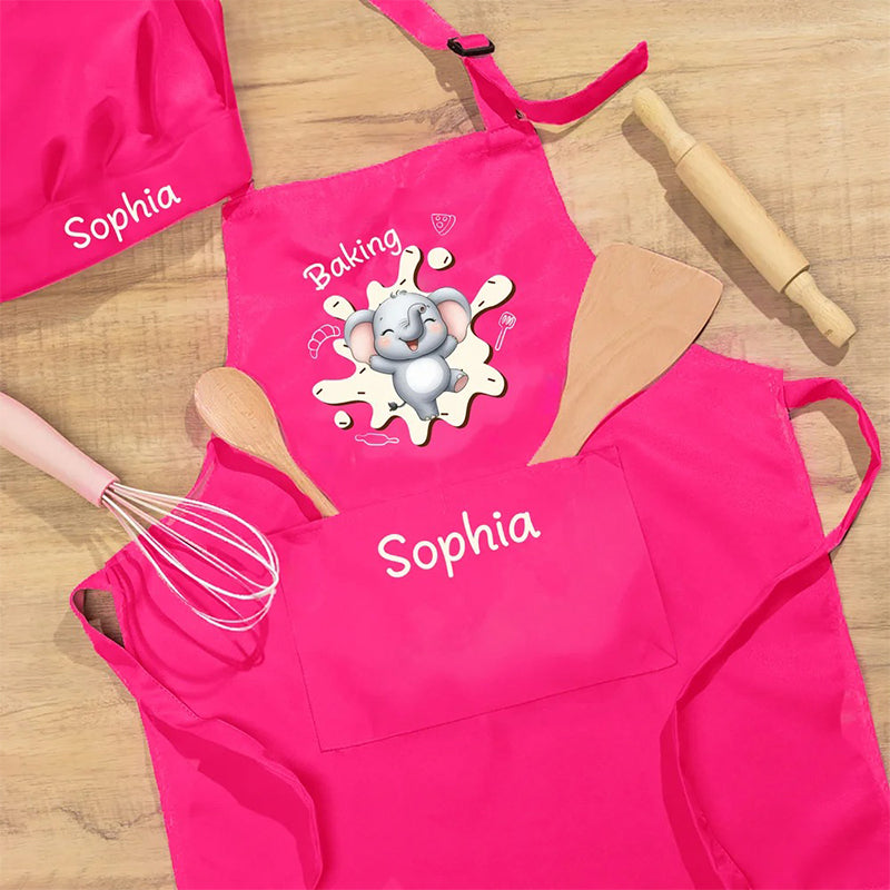 Personalized Cute Animal Adjustable Kid Apron