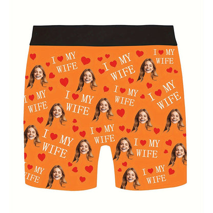 Customized Boxers with Images, Personalized Face Photo Boxers
