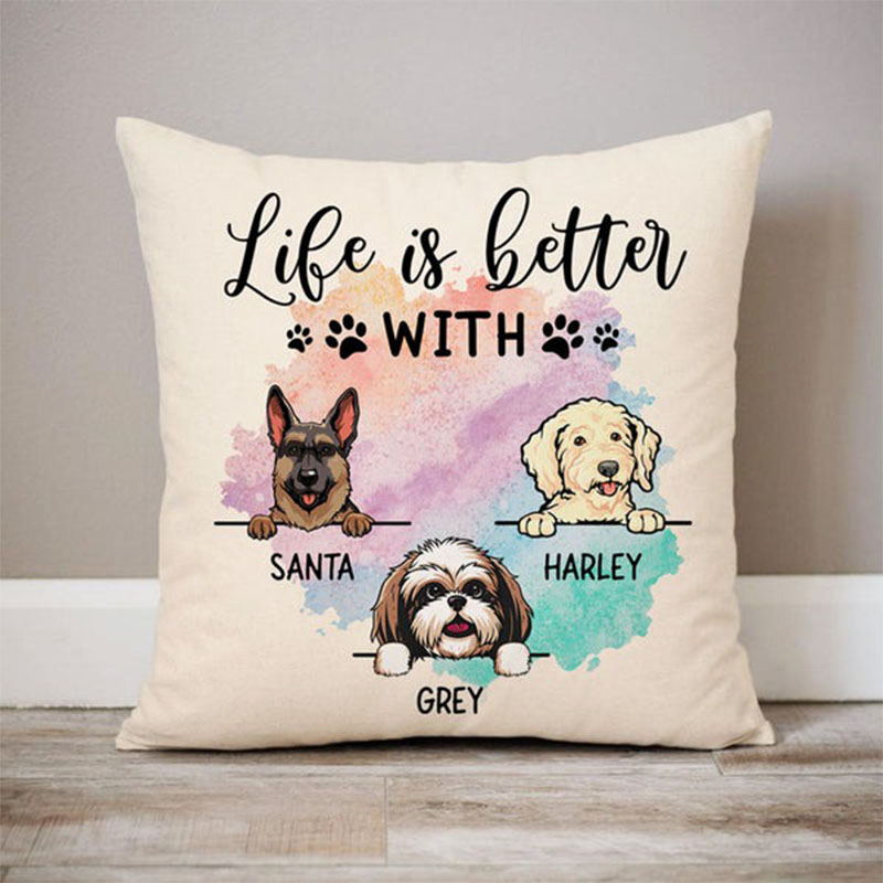 Personalized Pillows, Custom Gift for Dog Lovers