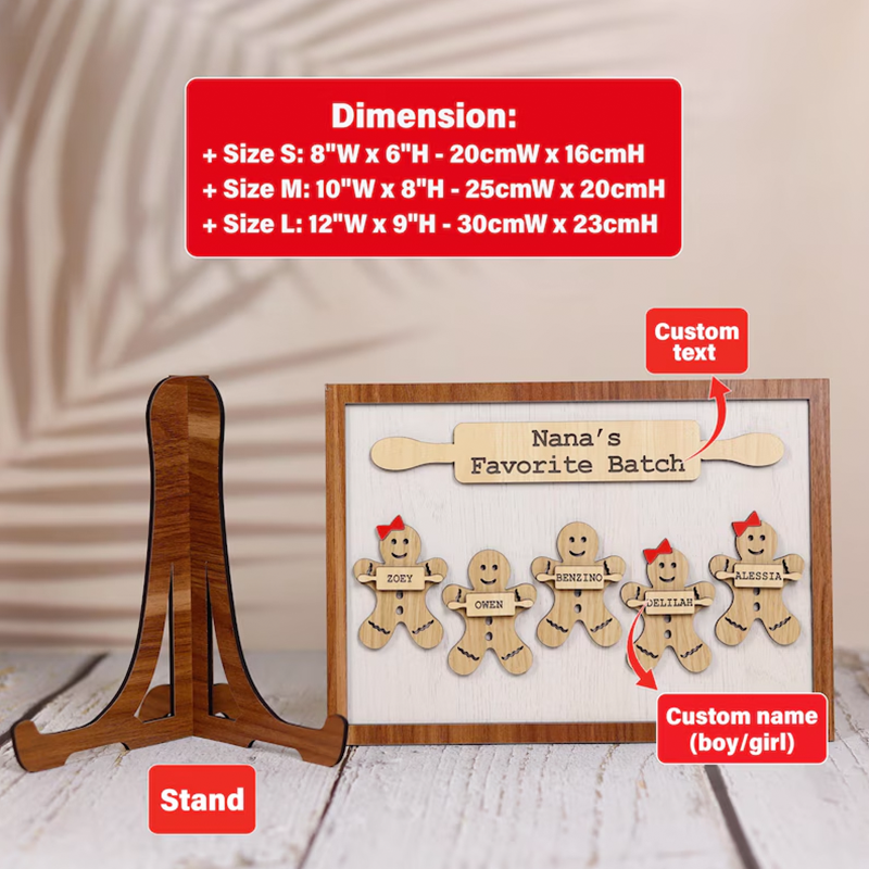 Personalized Gingerbread Christmas Sign