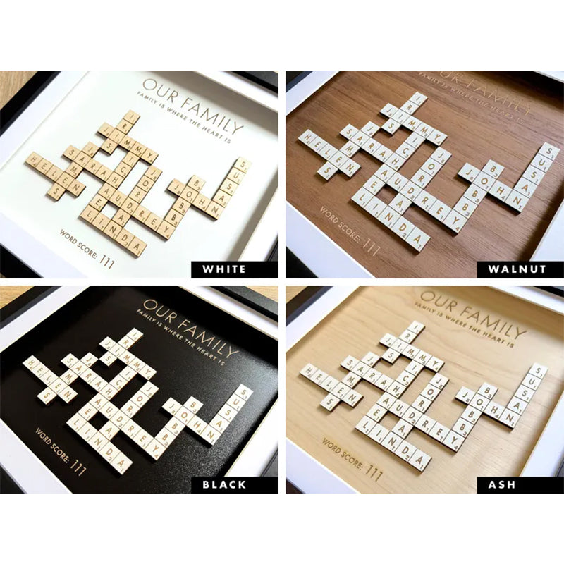 Mothers Day Presents Scrabble Frame Family Tree Personalized Decor Gift