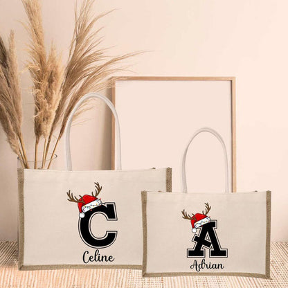 Christmas Custom Letter Bag, Bulk Gifts, Xmas Gifts, Christmas Tote Bag
