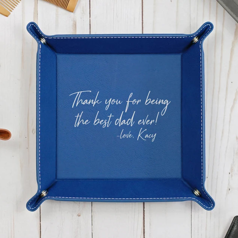 Valet Tray, Leather Valet Tray, Mens Valet Tray, Personalized Valet Tray