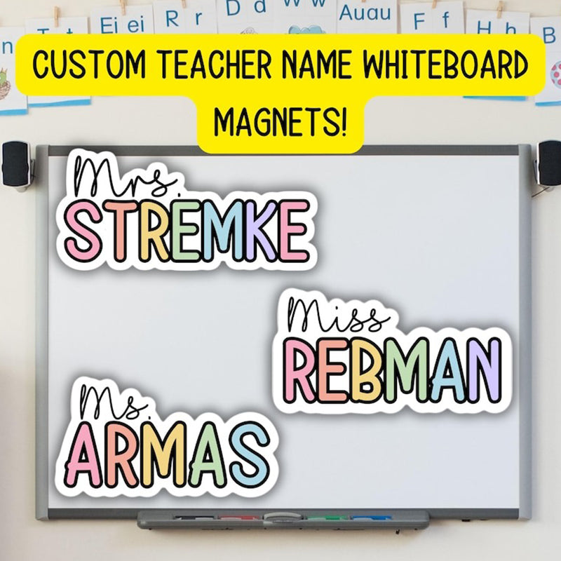 White Board Custom Magnetic Labels