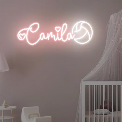 Custom Soccer Name Neon Sign, Football Neon Sign