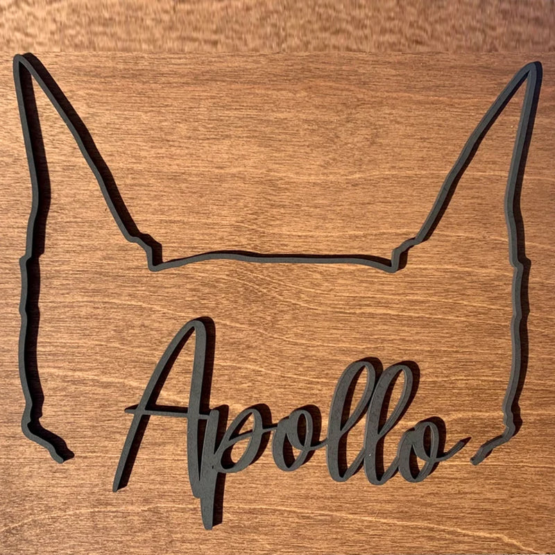 Dog Ear Name Sign 40 Breeds Available for Personalization