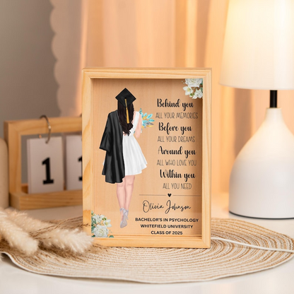 Custom Graduation plaque, Grad gift for best friend, Masters High school gifts for her