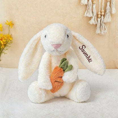 Personalised Easter Embroidered Bunny Rabbit,Custom Bunny Rabbit Plush Toy