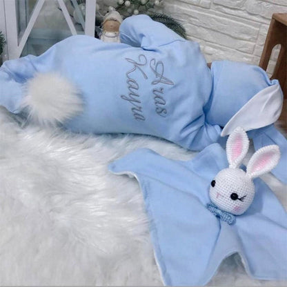 Newborn Bunny Outfit, Monogrammed Romper, Newborn Personalized Easter Gifts