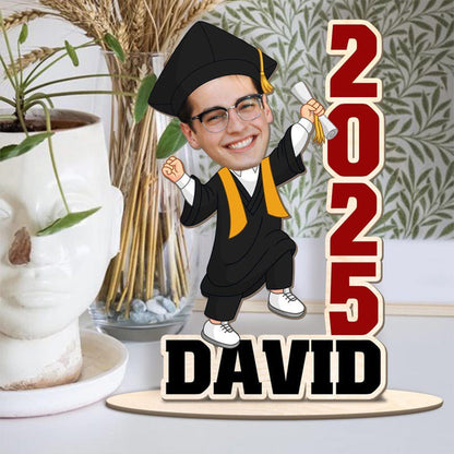 Graduation Gift, Custom Face Photo Graduation Wooden Standing