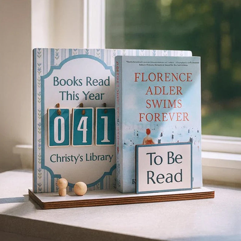 Personalized Book Holder - Book Tracker, Books Read This Year Counter