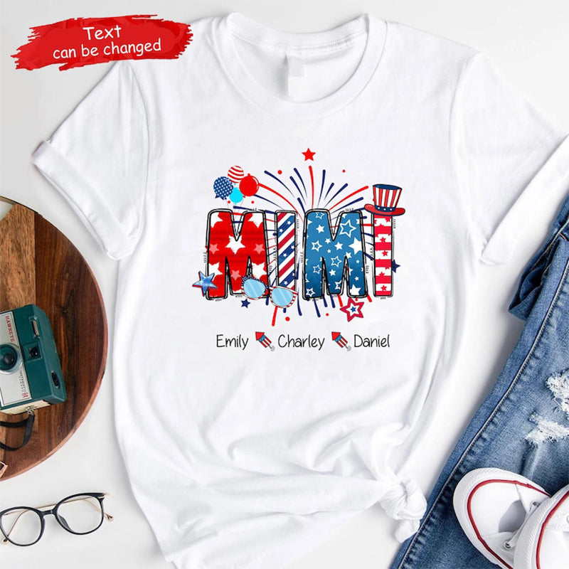 Personalized Grandma Shirt, Patriotic Nana 4th Of July Grandma