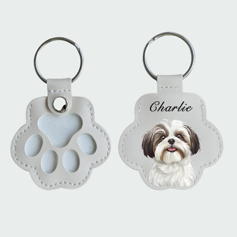 Personalized Pet Photo Keychain: Custom Dog Cat Memorial Fur Keepsake