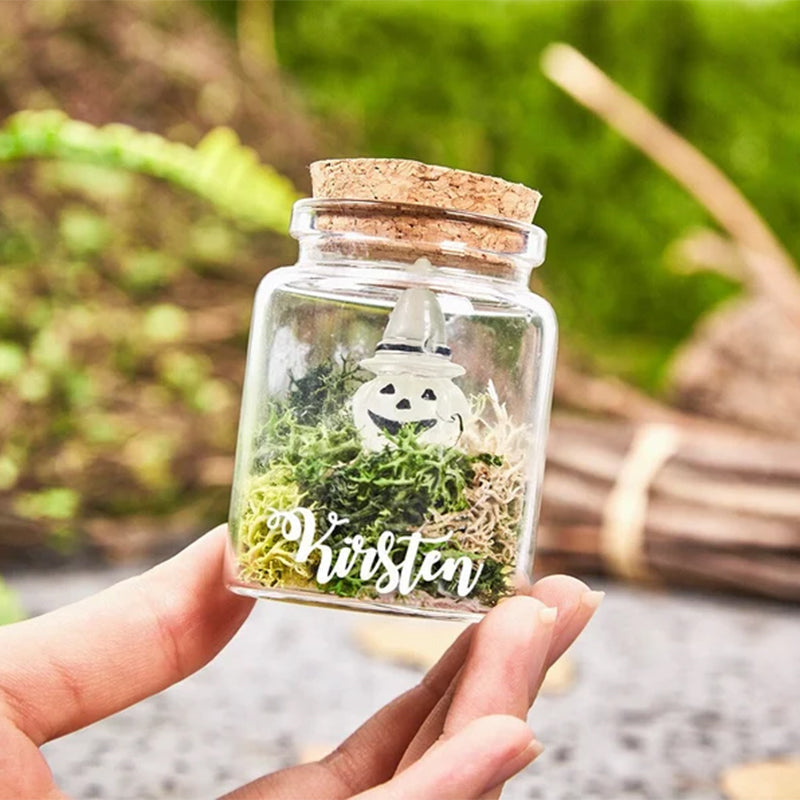 Personalized  Mini Ghosts In a Jar, Personalized Ghost In Bottle, Ghost In Glass Jar