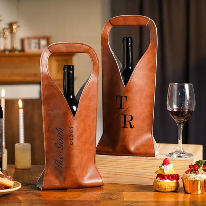 Personalized Engraved Wine Tote Bag