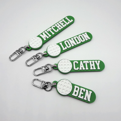 Colored Golf ball Personalized Keychain
