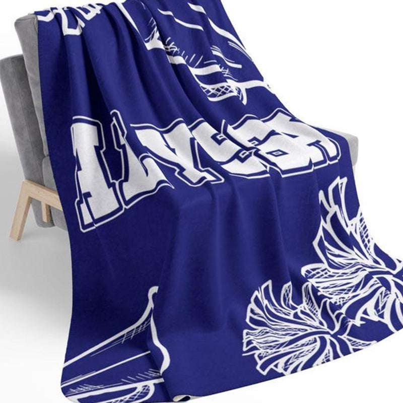 Personalized Name Cheerleader Blanket, Custom Name Cheerleading Blankets