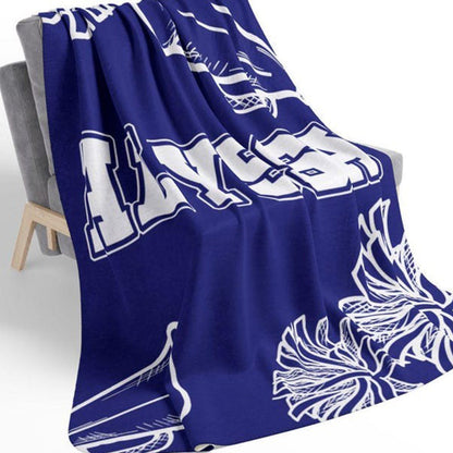 Personalized Name Cheerleader Blanket, Custom Name Cheerleading Blankets
