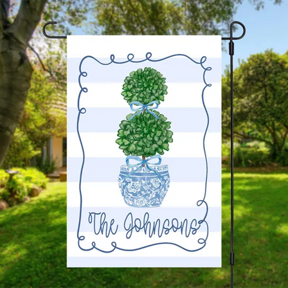 Personalized Topiary Garden Flag Mothers Day Gift Custom Family Name Flag