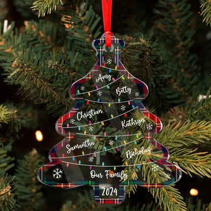 Personalized Family Tree Ornament, Family Christmas Ornaments