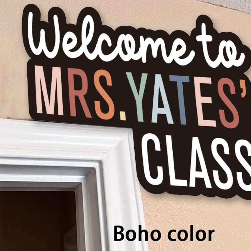 Personalized Name Doorframe Corner Sign, Custom Classroom School Decor