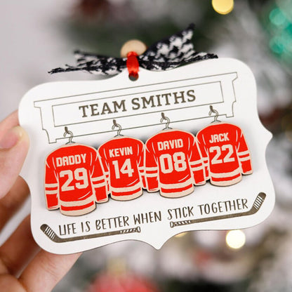 Hockey Ornament Personalized Hockey Family Christmas Gifts