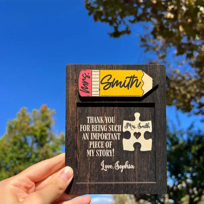 Personalized Teacher Note Pad Holder, Custom Teacher Appreciation Gift