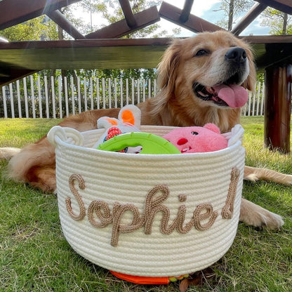 Personalized Basket | Pet Toy Box | Dog Toy Basket