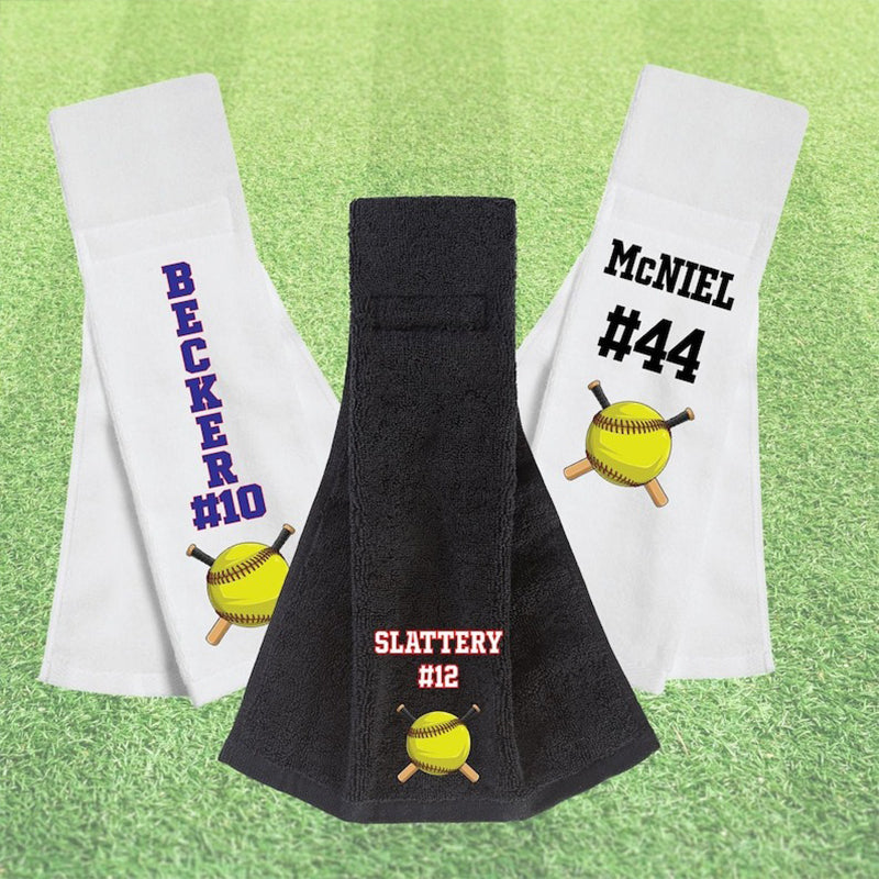 Custom sports towel personalized for athlete towel for QB football towel
