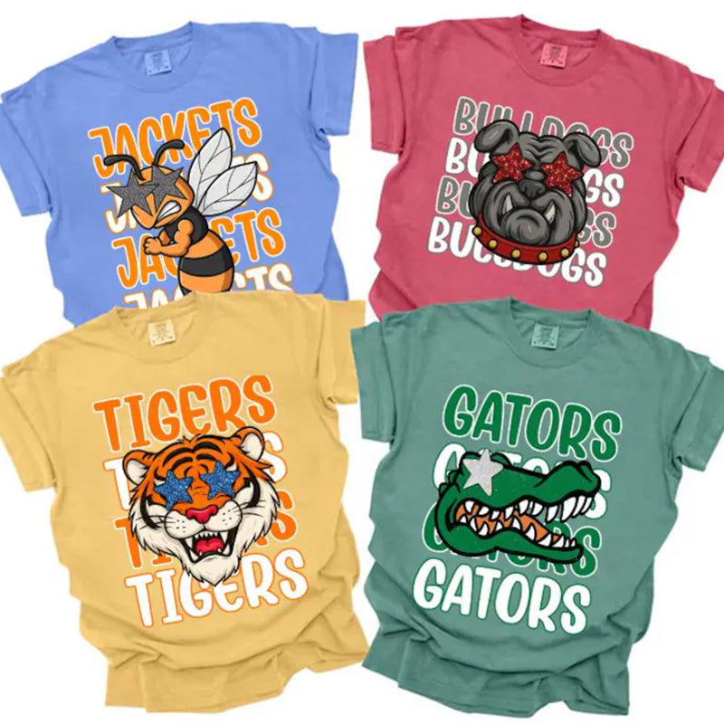 Custom Retro School Spirit Shirts, Personalized Team Mascot Shirt