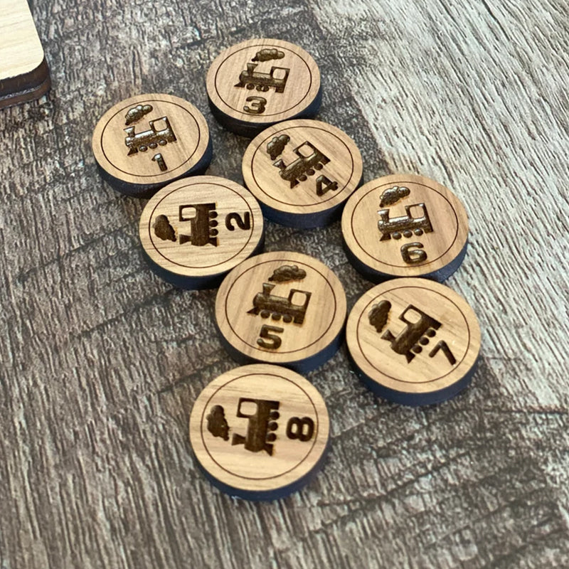 Mexican Train Personalized Hub And Holder Set Dominoes Custom Name Family Game Night