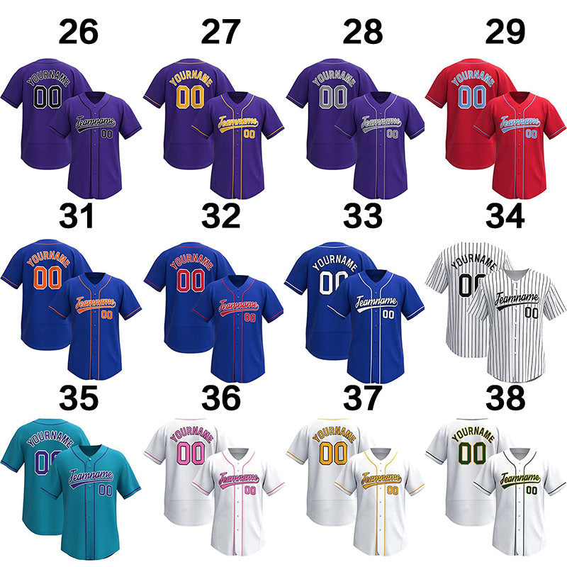 Personalized Team Name And Number Baseball Jersey, Custom Baseball