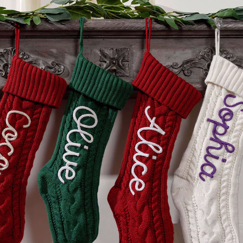 2025 Family Christmas Stockings, Personalized Christmas Stocking with Name