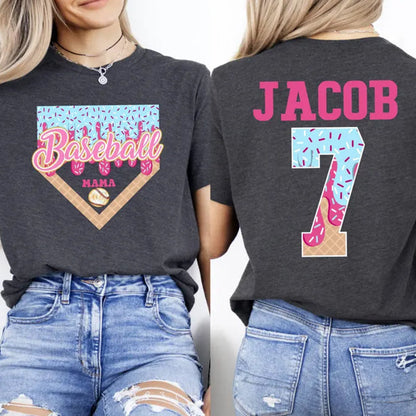 Personalized Baseball Drip Mama Shirt, Custom baseball jersey