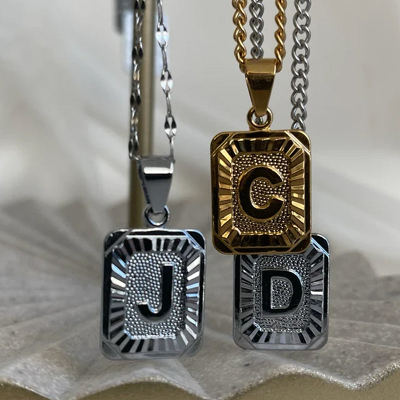 GOLD FILLED Initial Letter Necklace • A Perfect Birthday Gift for Men